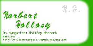 norbert hollosy business card